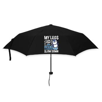 Warte Auf Mich, Ich Habe Kleine Beine - Regenschirm (klein) - Schwarz - Vorne