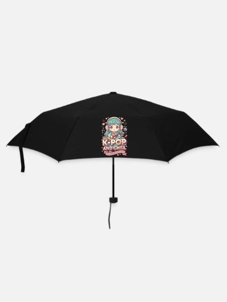 K-Pop und Chill In meiner K-Pop-Ära koreanische Musik - Regenschirm (klein) - Schwarz