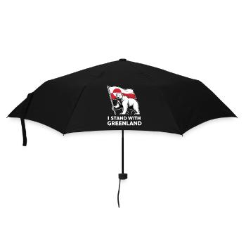 Drapeau de l’ours polaire du Groenland - Parapluie standard - noir - Devant
