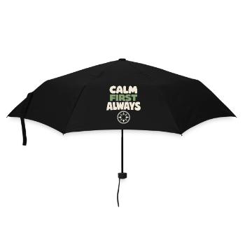Calmness beats panic, lifestyle, - Umbrella (small) - black - Front