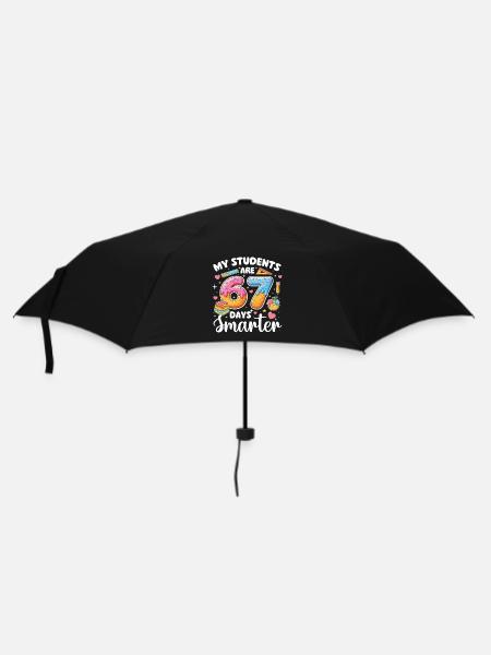 Schüler sind 67 Tage klüger Meme-Lehrer - Regenschirm (klein) - Schwarz