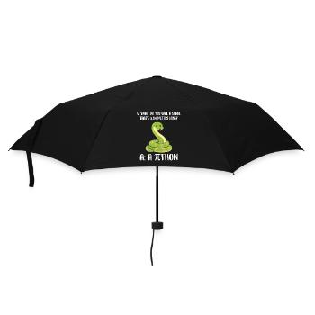 Snake 3.14 Meters Long Pi Day Python Joke - Umbrella (small) - black - Front