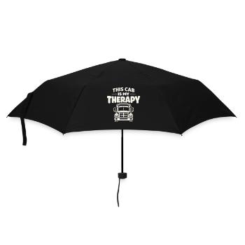 Trucking Therapy Road is my therapy trucker - Umbrella (small) - black - Front