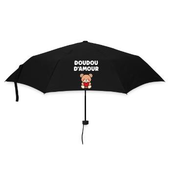 Doudou d'Amour Teddy Coeur Rouge - Parapluie standard - noir - Devant
