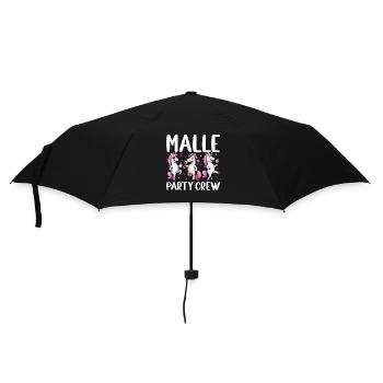 Malle Party Crew Unicorn Drinking Fun Mallorca - Umbrella (small) - black - Front