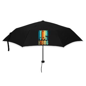 Vintage Tropical Skyline Since 1986 - Umbrella (small) - black - Front