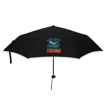 Angeln Angler Fische Fischer Sprüche Petri Heil - Regenschirm (klein) - Schwarz - Vorne