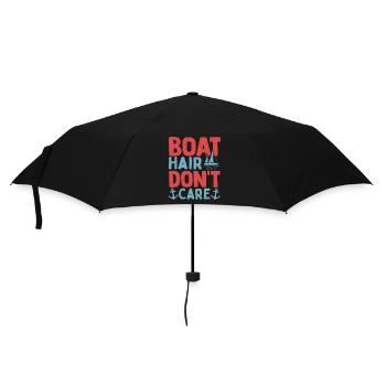 Boat Hair s’en fiche, capitaine de voile - Parapluie standard - noir - Devant