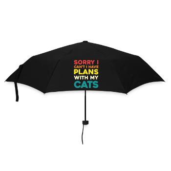 No plans without cats - Umbrella (small) - black - Front