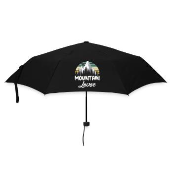 Mountain Retro Mountain Landscape - Umbrella (small) - black - Front