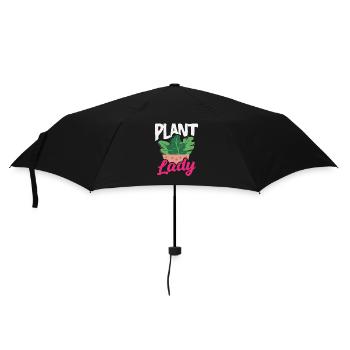 Pflanzenliebhaberin Pflanzt Sukkulente Blume - Regenschirm (klein) - Schwarz - Vorne