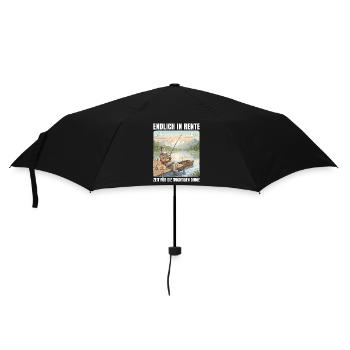 Retirement Time for Fishing - Retirement Gift - Umbrella (small) - black - Front