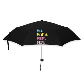 Mama Mom Bruh in Pastel Typography - Umbrella (small) - black - Front