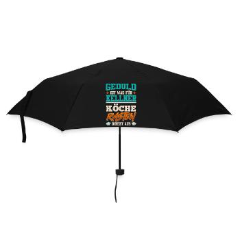 LA PATIENCE EST POUR LES SERVEURS Drôle - Parapluie standard - noir - Devant