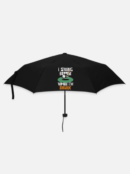 Ich schwinge besser, wenn ich trinke - Regenschirm (klein) - Schwarz
