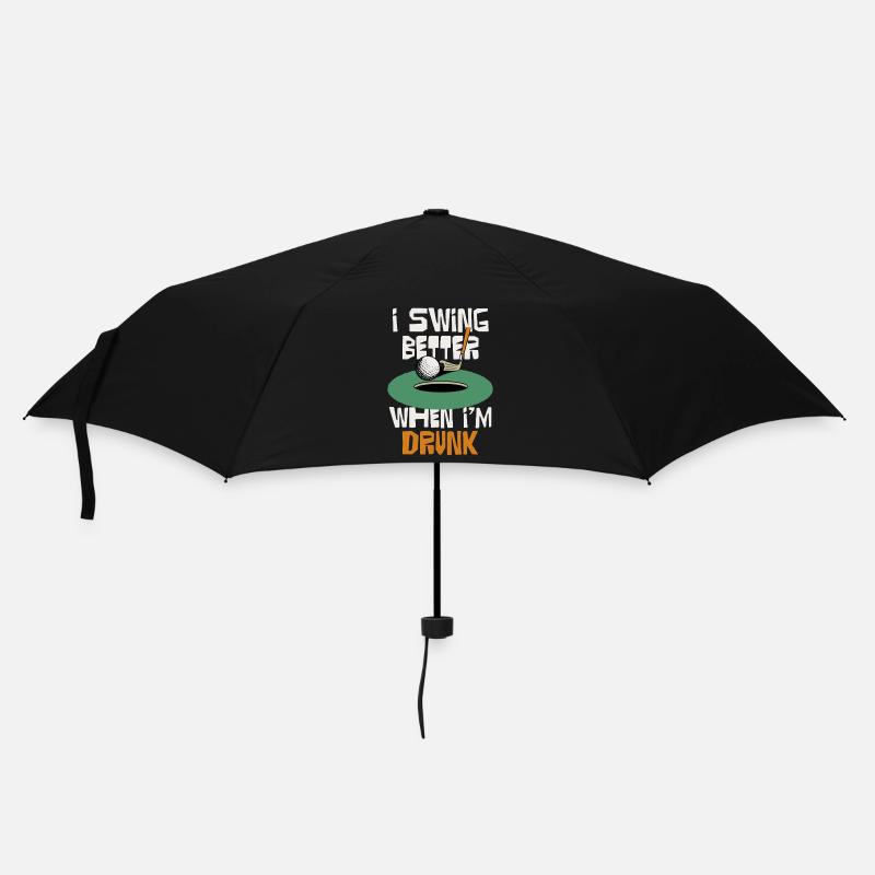 Ich schwinge besser, wenn ich trinke - Regenschirm (klein) - Schwarz