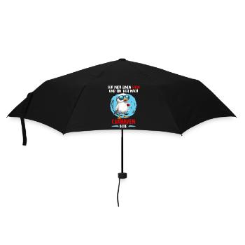 Nordsee Urlaub FÜR MICH EINEN WEIN UND TAXI NACH - Regenschirm (klein) - Schwarz - Vorne