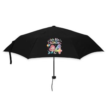 I'm already 4 Mermaid Birthday - Umbrella (small) - black - Front