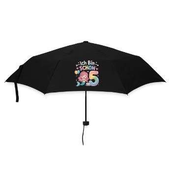 I'm already 5 Mermaid Birthday - Umbrella (small) - black - Front