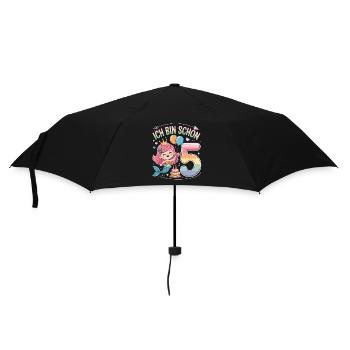 I'm already 5 Mermaid Birthday - Umbrella (small) - black - Front