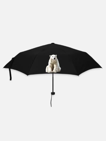 Polarbär im Eislicht - Regenschirm (klein) - Schwarz