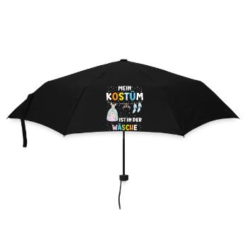 My Costume Is in the Laundry – Funny Carnival - Umbrella (small) - black - Front