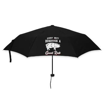 Chaque fessier mérite un bon massage - Parapluie standard - noir - Devant
