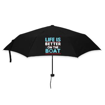 La vie est meilleure sur le bateau - Parapluie standard - noir - Devant