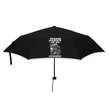 Jesus Never Gave Up Christian Church - Umbrella (small) - black - Front