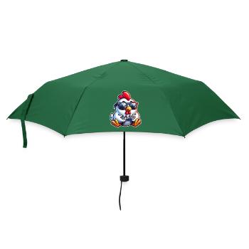 Gamer Chicken with Controller - Umbrella (small) - bottlegreen - Front