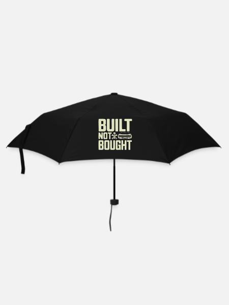 Built Not Bought Schrauber Statement - Regenschirm (klein) - Schwarz