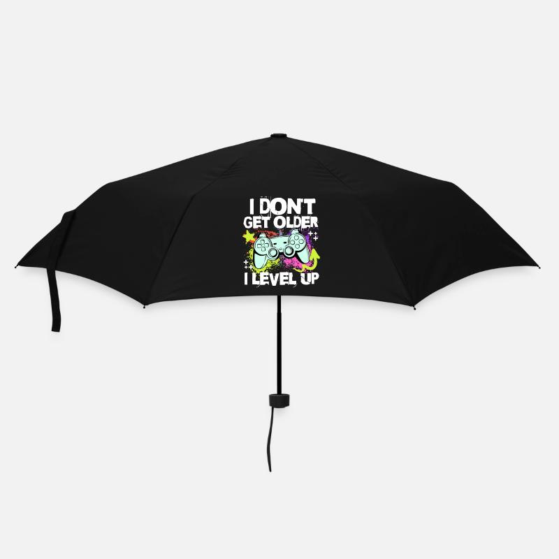 Ich Level Up statt älter zu werd– Controller Motiv - Regenschirm (klein) - Schwarz