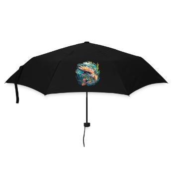 Lachse Lachs - Regenschirm (klein) - Schwarz - Vorne