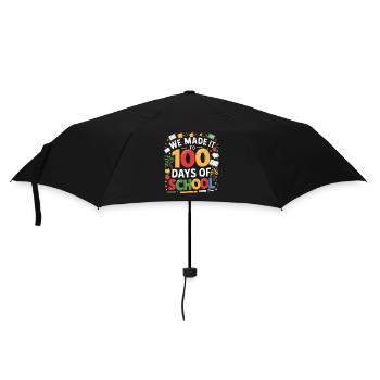 100 Tage Schule Jubel - Regenschirm (klein) - Schwarz - Vorne