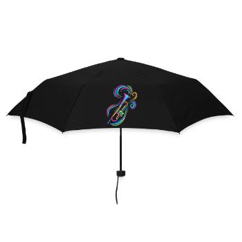 Trompete - Regenschirm (klein) - Schwarz - Vorne