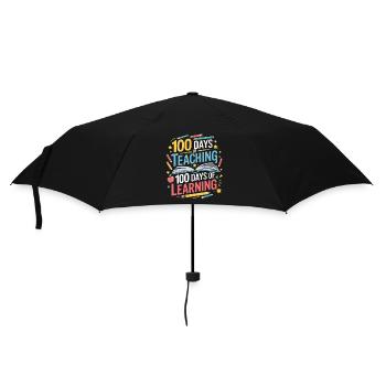 100 days of learning to teach - Umbrella (small) - black - Front