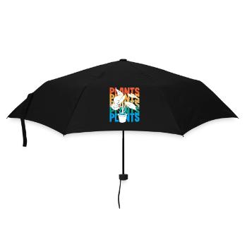 Retro Plant Lovers Succulents - Umbrella (small) - black - Front