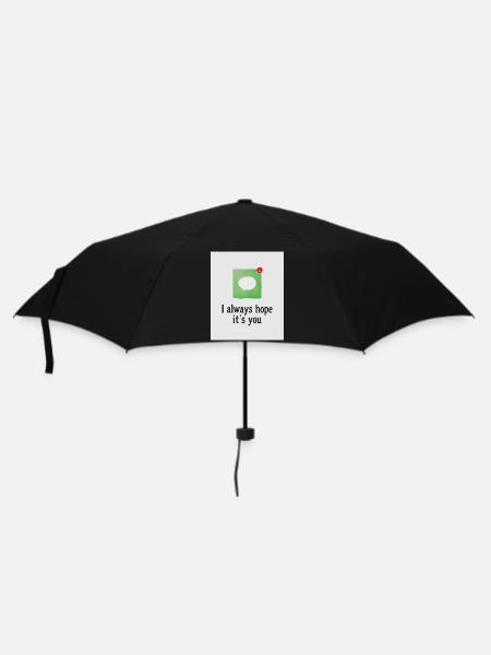 Ich hoffe immer, dass du es bist. - Regenschirm (klein) - Schwarz