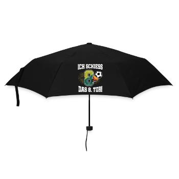 I Shoot 8th Goal Funny 8th Birthday Football - Umbrella (small) - black - Front