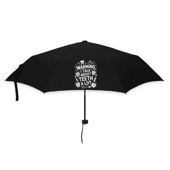 Avertissement pour l’hygiéniste orthodontique : je parle de santé bucco-dentaire - Parapluie standard - noir - Devant