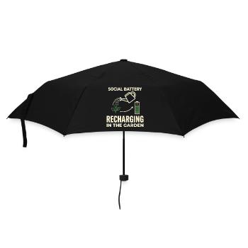 Humour social de jardin qui recharge la batterie - Parapluie standard - noir - Devant