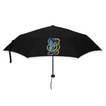 Ballerina Tanz - Regenschirm (klein) - Schwarz - Vorne