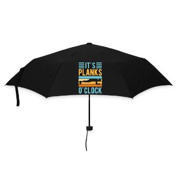 Fitness Fanatics It´s Planks O´Clock Calisthenics - Regenschirm (klein) - Schwarz - Vorne