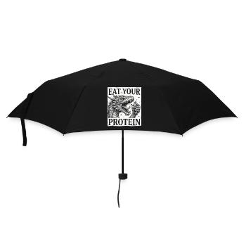 Eat Your Protein Dragon Knight Humor - Umbrella (small) - black - Front