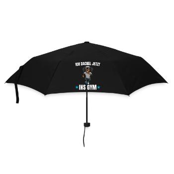 Workout I'm going to the gym now - Umbrella (small) - black - Front