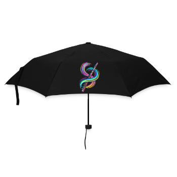 Flûte colorée - Parapluie standard - noir - Devant