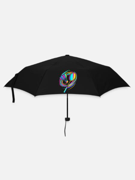Badmintonschläger - Regenschirm (klein) - Schwarz