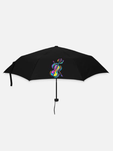 Geige - Regenschirm (klein) - Schwarz