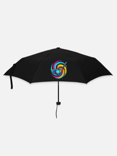 Golfschläger - Regenschirm (klein) - Schwarz