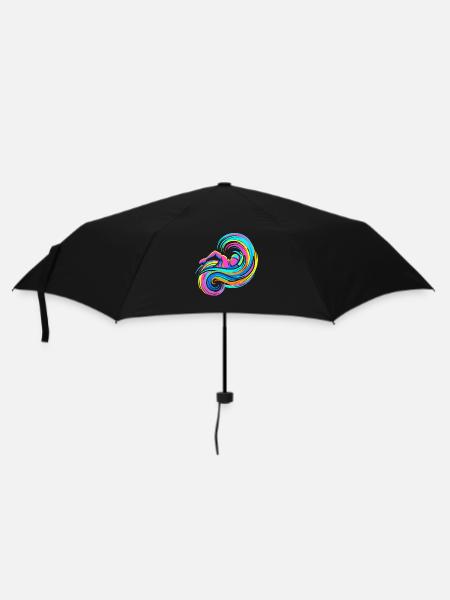 Schwimmer - Regenschirm (klein) - Schwarz